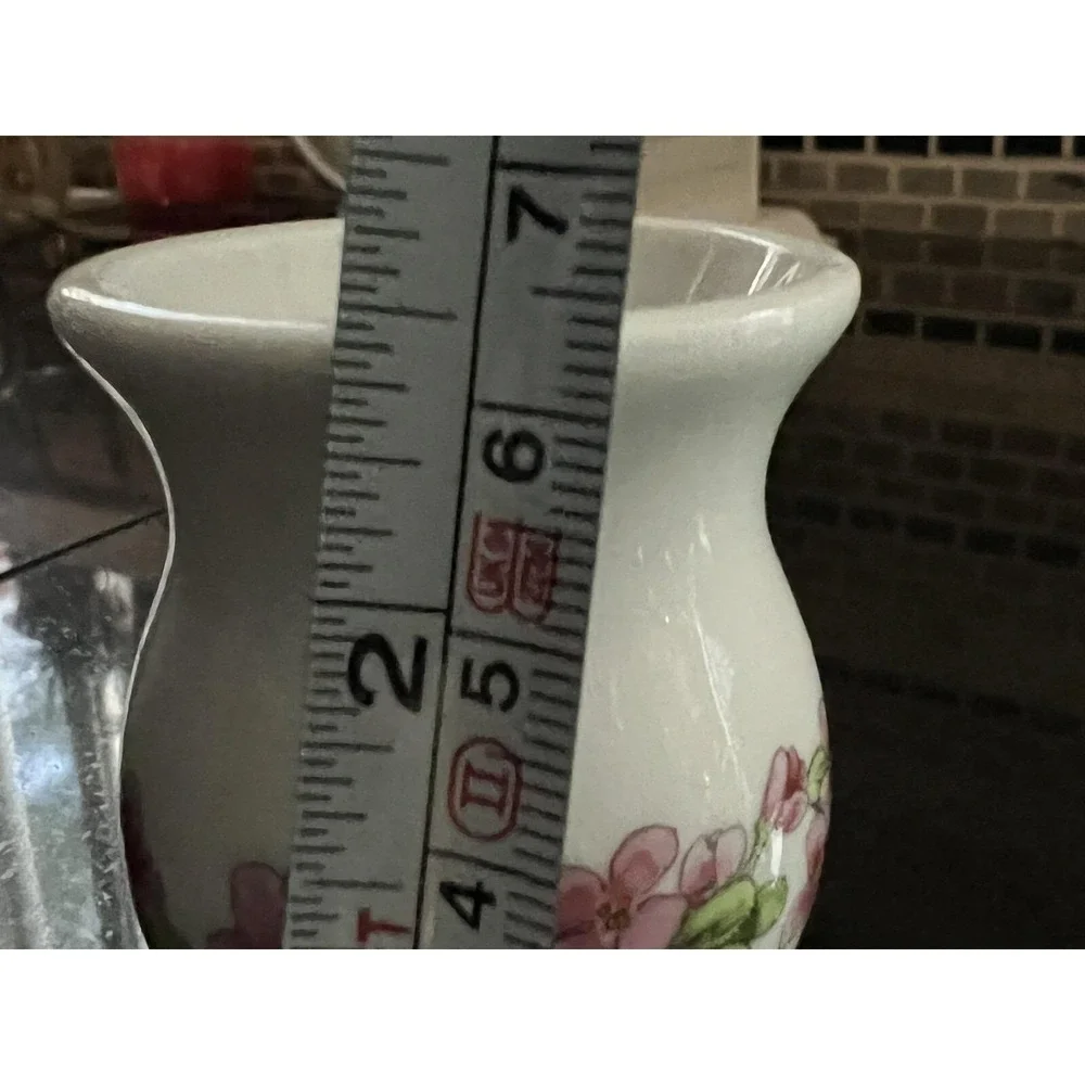 Vintage‎ Miniature Vase by 'FUNNY DESIGN' made in West Germany Pink Flowers Mini